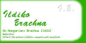 ildiko brachna business card